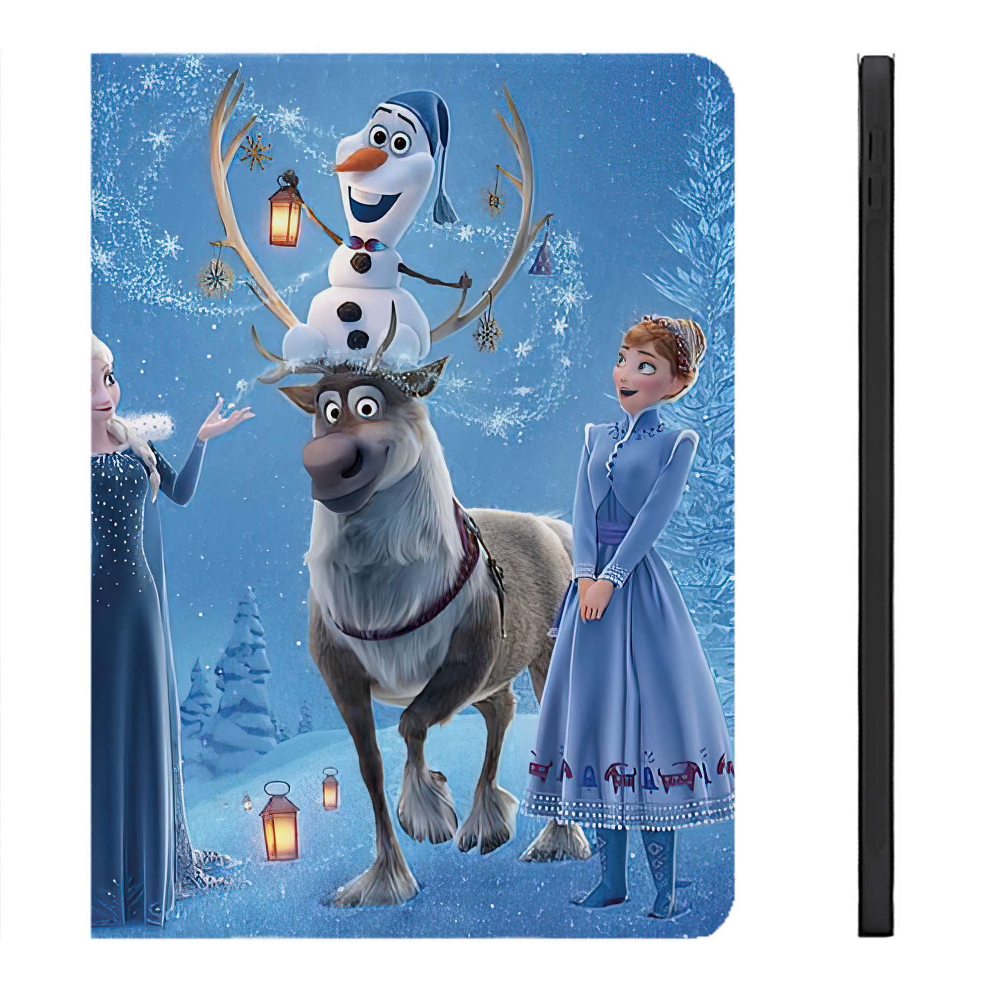 （画像用） アナと雪の女王 アンナ エルサ Frozen Anna Elsa IPadケース ペンホルダー付き ブックスタイルデザイン